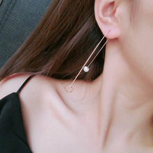 韓國時尚珍珠日韓韓版個性簡約氣質耳環耳釘長款耳線配飾裝飾品女