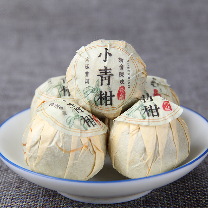 Wholesale Chenpi Pu-erh Tea, Xinhui Specialty, Aged Tangerine Peel Pu-erh Tea Leaves, Orange Peel Imperial Small Green Tangerine Mature Tea