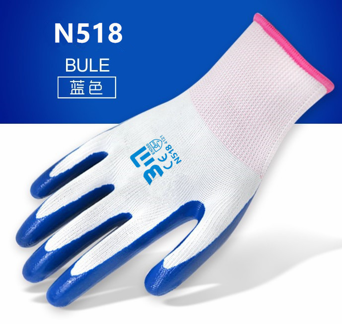 十三针N518纯胶涂层 透气舒适浸胶手套厂家诚招代理供应