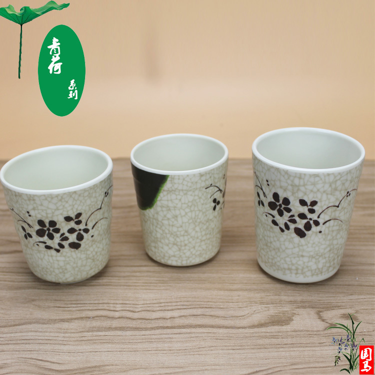 Japanese style cup tea cup hotel Special simple cup porcelain tableware cheap wholesale plastic green melamine