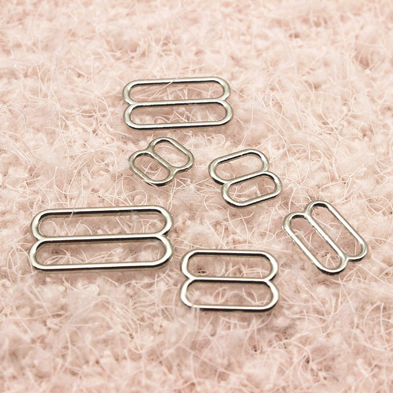 Alloy 8 buckle adjustable buckle metal underwear accessories bra accessories swimwear gold silver gun Black