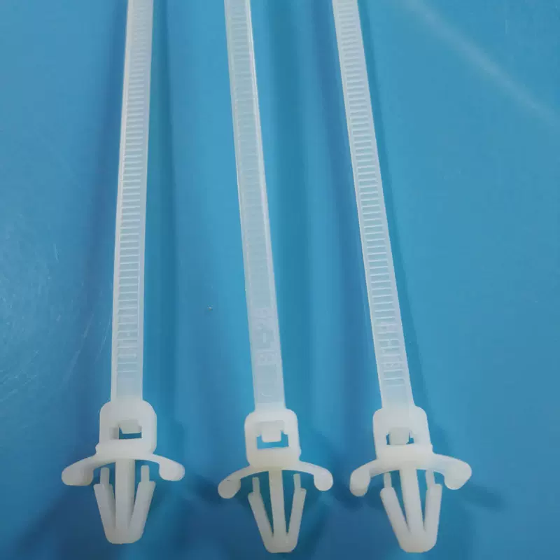 供应尼龙束线带 标牌扎带(图) 插销式扎带 珠孔扎带 飞机头束线带