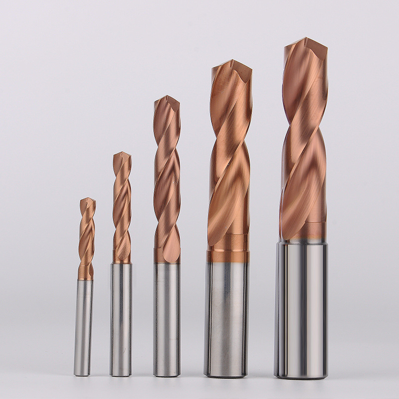 厂家直销5倍径实心硬质合金钻攻机钻头 钨钢CNC直柄麻花钻可定制