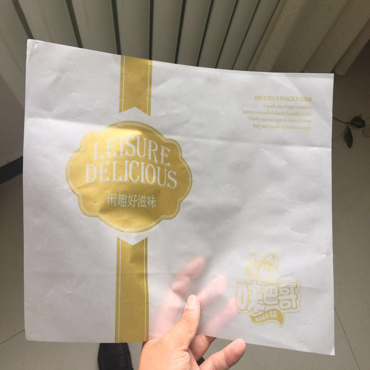 牛油纸金色logo定位印刷