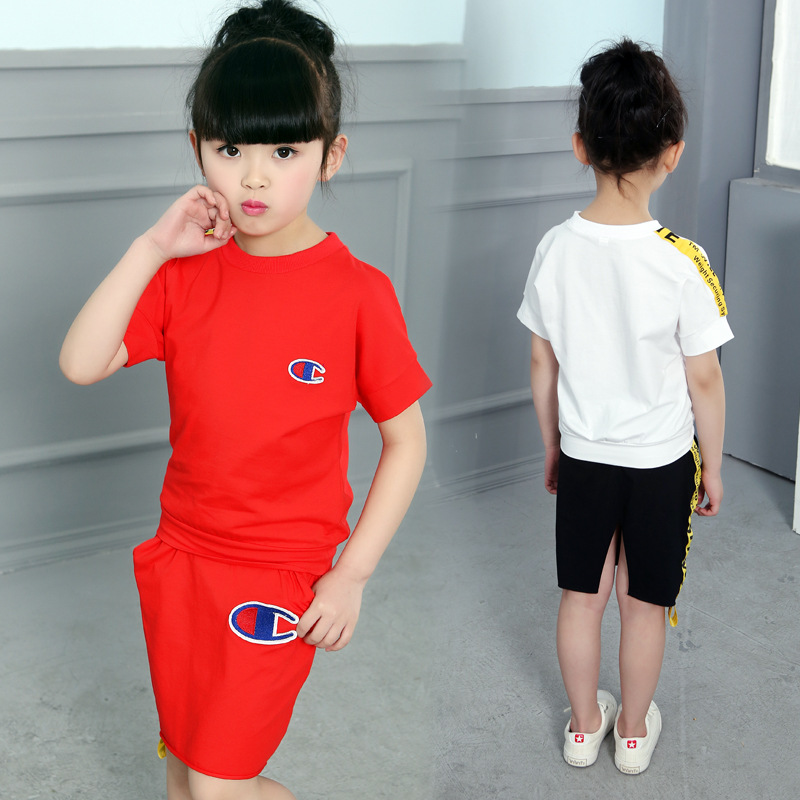 童装女童裙套装夏季2017新款中大童奥戴尔包