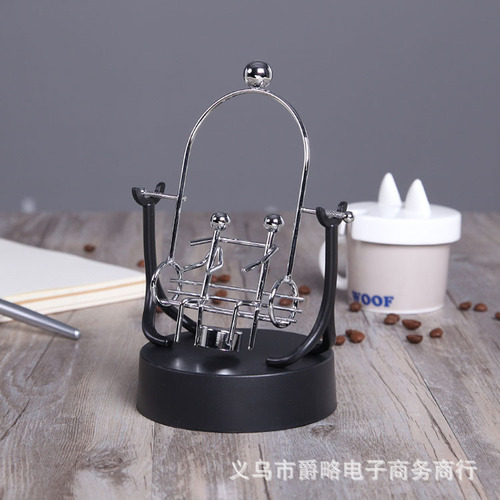 Couple swing metal perpetual motion instrument swinger Scientific experiment Newton energy ornament Science and education model gift
