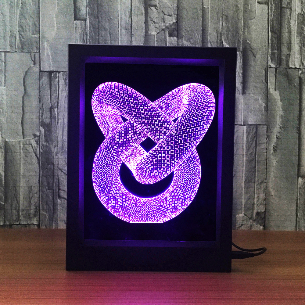 led相框灯 3D灯 小夜灯 创意产品 三环灯