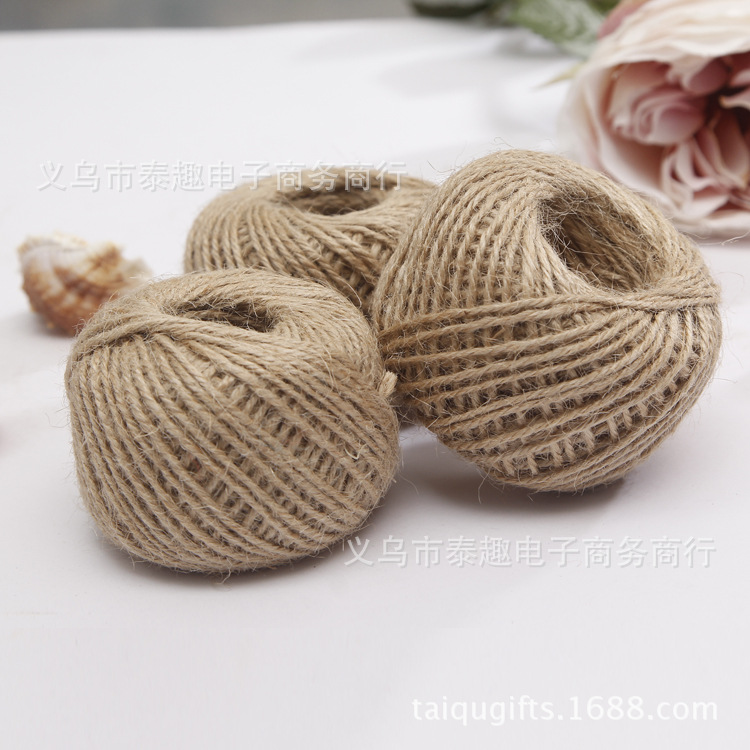 麻绳绳子捆粗绑绳diy细麻线照片墙装饰手工编织绳彩色材料复古风