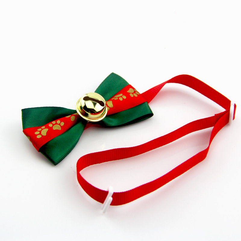 Casual Ribbon Christmas Color Block Polka Dots Bowknot Pet Accessories display picture 14