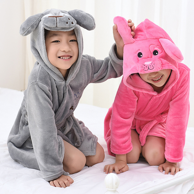 2019秋冬儿童保暖男女童儿童睡衣法兰绒动物睡衣家居服男童|ms