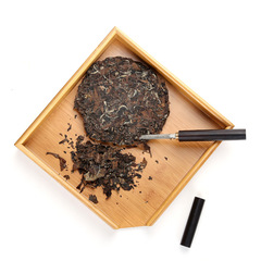 Bamboo Pu-erh Tea Box, Black Tea Opening Chicken Wing Wood Tea Dividing Box, Solid Wood Tea Ceremony, Zero Matching Tea Cake, Presented as a Gift