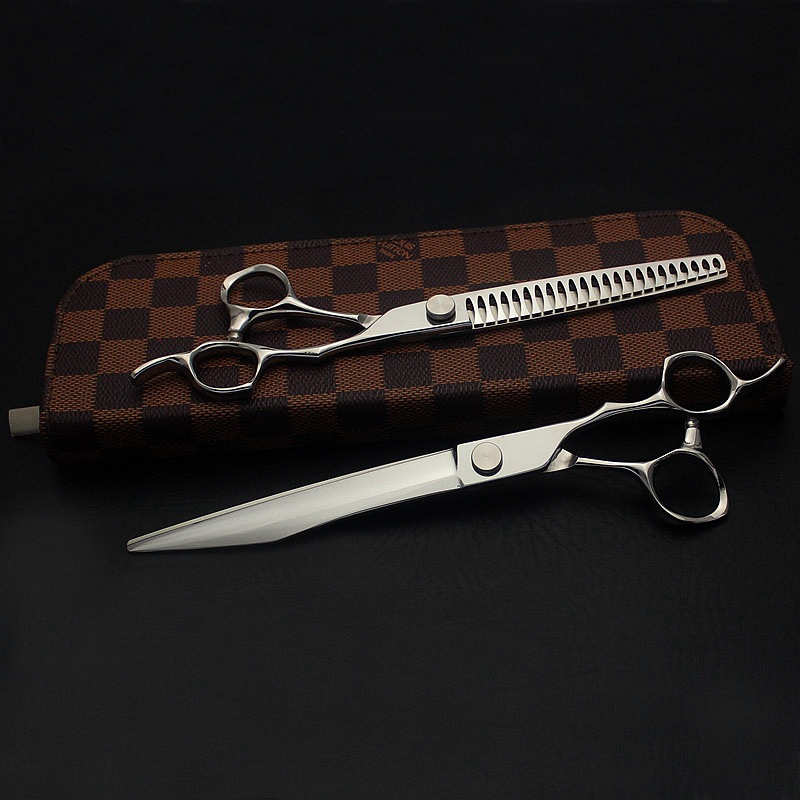 宠物剪刀8.0寸出口平直剪美容剪泰迪狗狗修剪批发