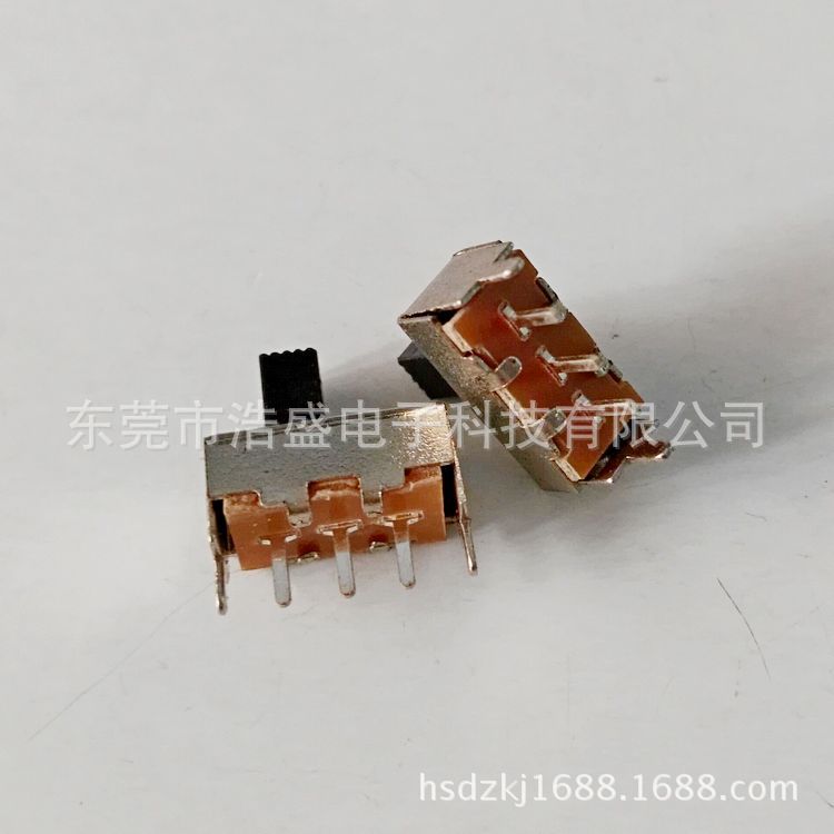 立式两档SS12F44G5 拨动开关 三针加两个插角12.1*5.5单极双位