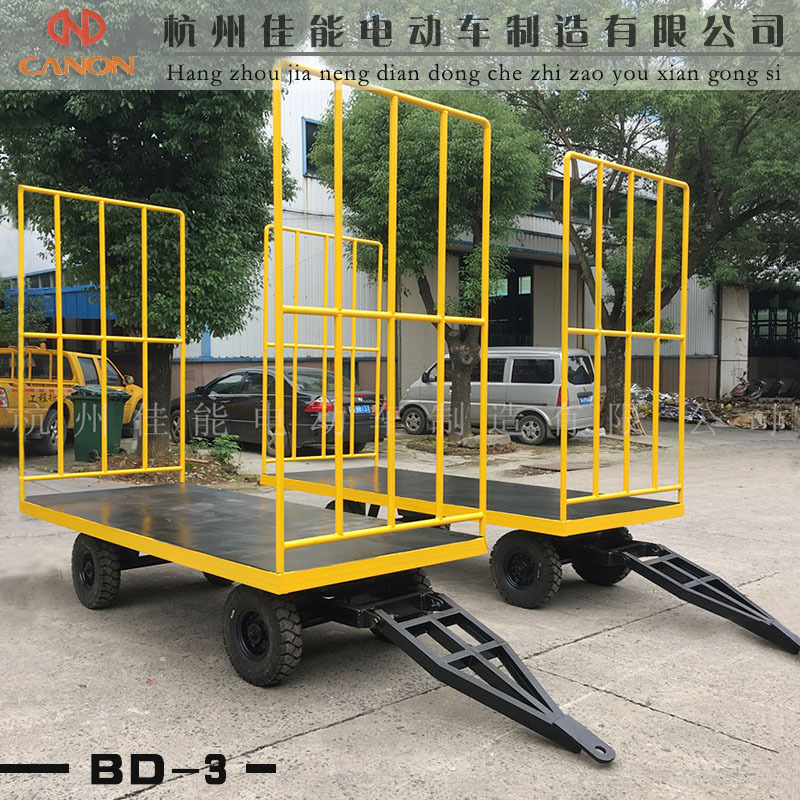 小型拖车组重型农用厂区工业叉车牵引拉货物1吨运输工具平板车