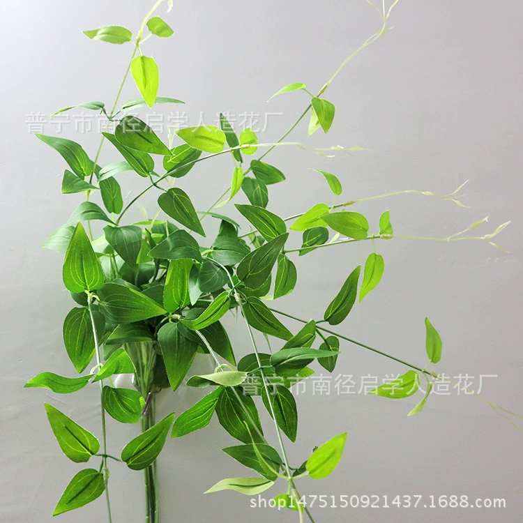 Искусственный Цветок Из искусственной травы зеленый davasiana ротанг настенные лозы Цветочная композиция материал 4 вилки настенный клематис лист имитация лозы