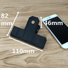 6-inch black iron clip, financial ticket holder, black document clip, thick metal clip, 11cm wide, factory direct sale