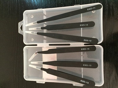 Stainless steel tweezers Elbow Tweezers Six piece set Manufactor Direct selling new pattern Plastic Box packing