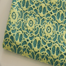 新款镂空双色弹力蕾丝面料 高档女装 夏季服装锦氨蕾丝布料