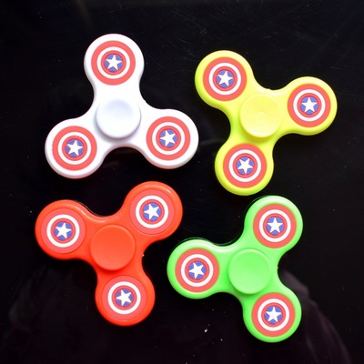 廠家直銷 新款熱賣隊長盾牌帶夜光指尖陀螺EDC減壓玩具