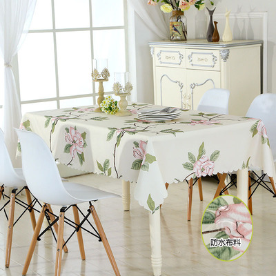 Simplicity modern fresh waterproof tablecloth tea table rectangle Tablecloths household Anti scald Anti-oil Square round table