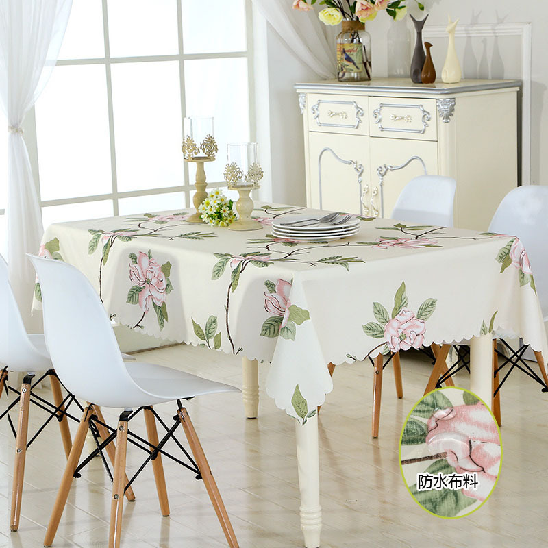Simplicity modern fresh waterproof tablecloth tea table rectangle Tablecloths household Anti scald Anti-oil Square round table