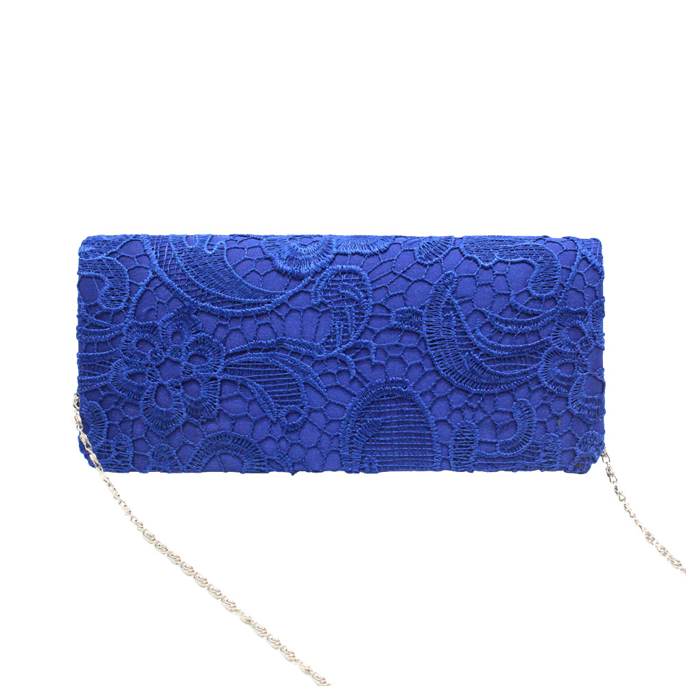 Women's Medium All Seasons Silk Surface Solid Color Fashion Lace Square Magnetic Buckle Evening Bag display picture 5