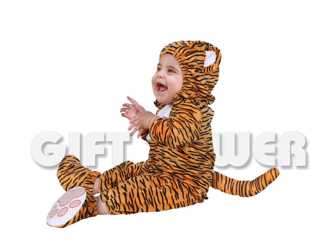 Wholesale of cute baby tiger costumes, cosplay cartoon tiger costumes, T-0009 little tiger baby costumes, role-playing costumes, Halloween performance costumes detail image 2