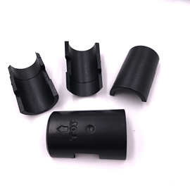供应12.7MM竹节管固定塑料夹片 优质ABS塑胶卡扣管套黑色塑料管夹