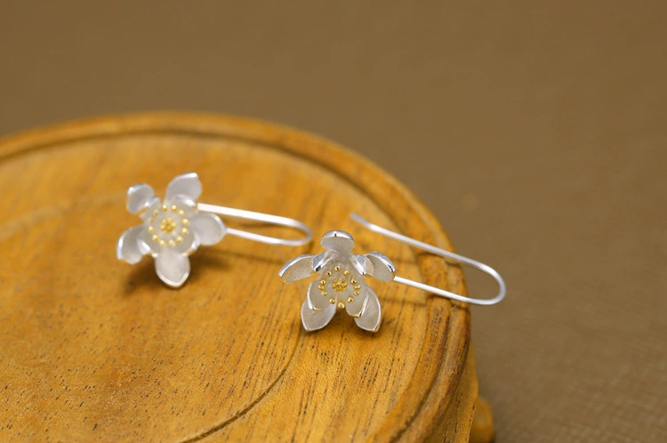 Сережки, handmade аксессуар, Таиланд, цветочные, оптовые