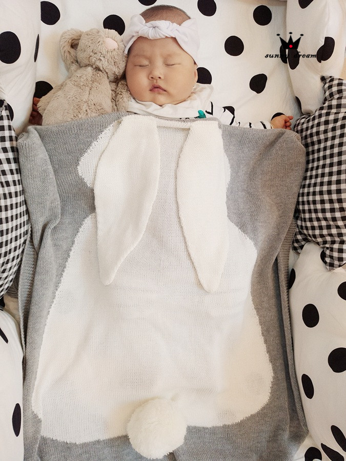 兔子毛线空调毯 (6)