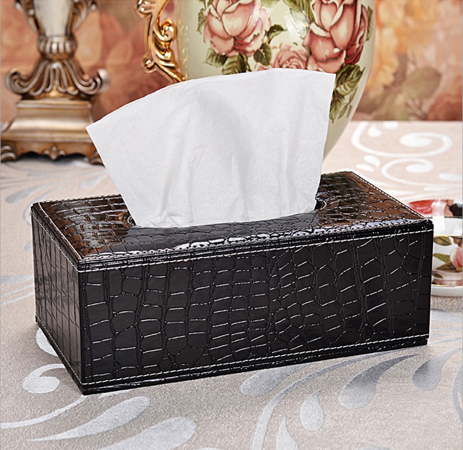 工厂定制欧式皮革纸巾盒 创意家居抽纸盒 PU皮质纸抽盒车用酒店
