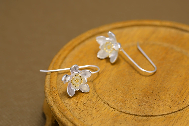Сережки, handmade аксессуар, Таиланд, цветочные, оптовые