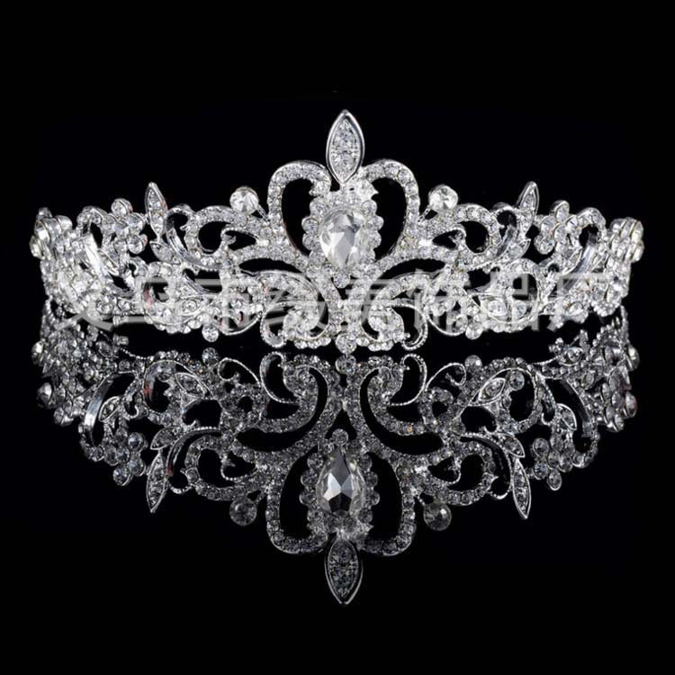 欧美流行新娘头饰水合金水钻 皇冠 发饰 头箍 新款 厂家直销|ms
