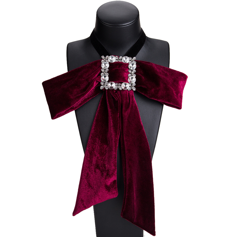 Fashion Alloy Diamond Necklace Flowers (red)NHJE0843-red
