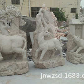 山东石雕属相  石刻十二生肖属相图片 花岗岩石材属相价格