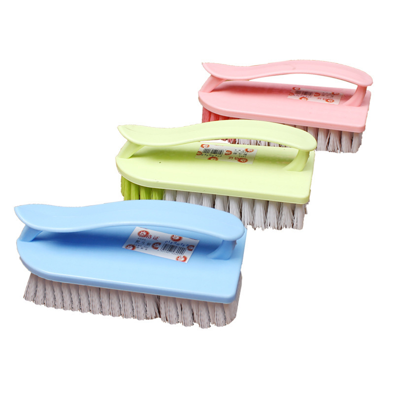 Household Long-Handled Laundry Brush Plastic Soft-Bristled Shoe Brush Multi-Functional Cleaning Brush Hard-Bristled Brush for Shoes and Clothes
