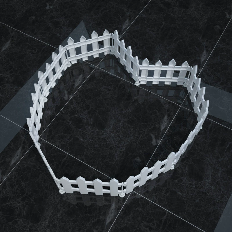 Фабрика оптом Рождественская елка украшения белый ПВХ пластиковый забор садовый забор овощной сад забор