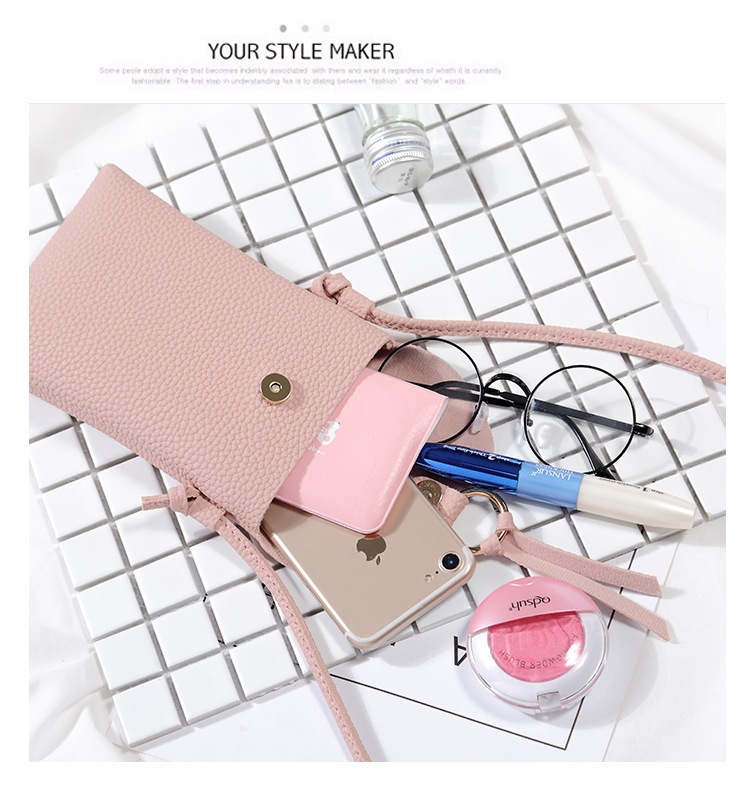 New Korean Small Bags Cross-border Lychee Pattern Portable Shoulder Bag Wholesale display picture 3