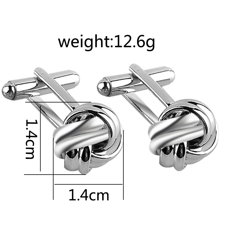 French Men's Shirt Twist  Cufflinks display picture 13