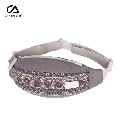 2019民族风新款男女腰包帆布包斜挎小包单肩包批发一件代发