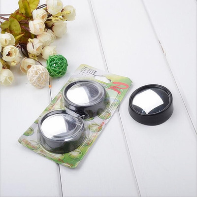 automobile Small round mirror circular reflector Reversing Blind spot mirror Plastic Rearview mirror 2 installed)