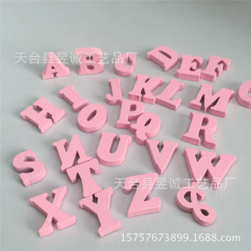 DIY аксессуары ручной работы деревянные цветные буквы креативный пазл цвет дерева 26 букв 100/Сумка