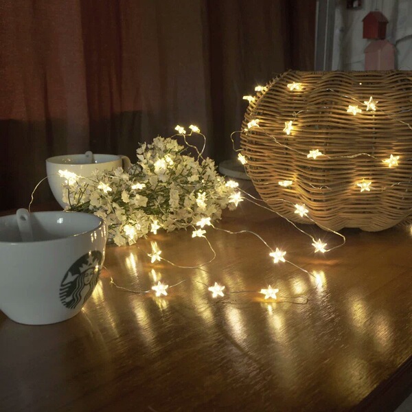 Fireflies Decoration Starlight Strings LED Copper Line Star -shaped…