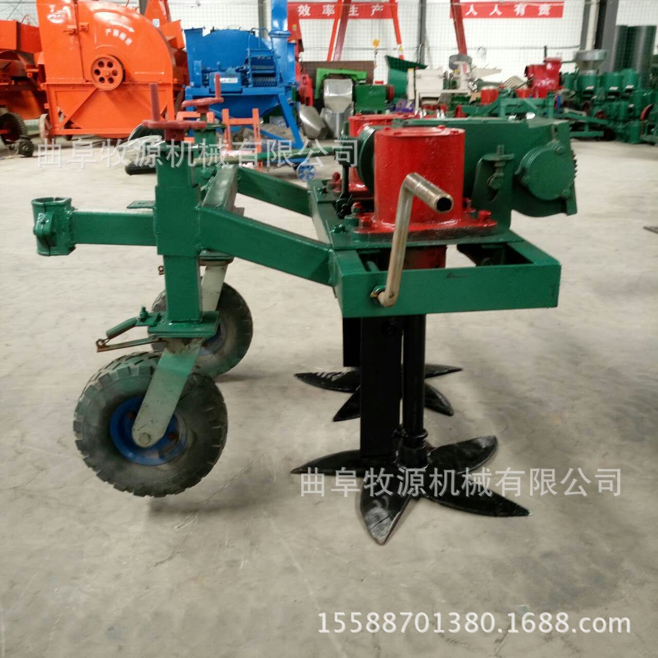 2盘旋转刀盘板蓝根收货机价格   手扶式2盘中药收货机厂家