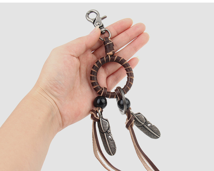 树叶流苏钥匙扣_10