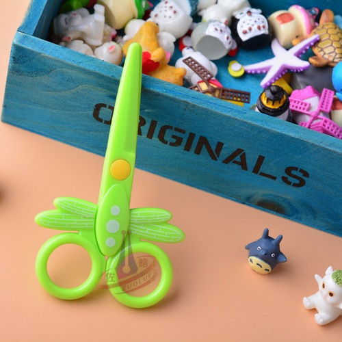 Plastic Dragonfly Craft Scissors Student Cartoon Scissors Bladeless Safety Scissors Direct Manufacturer Sale