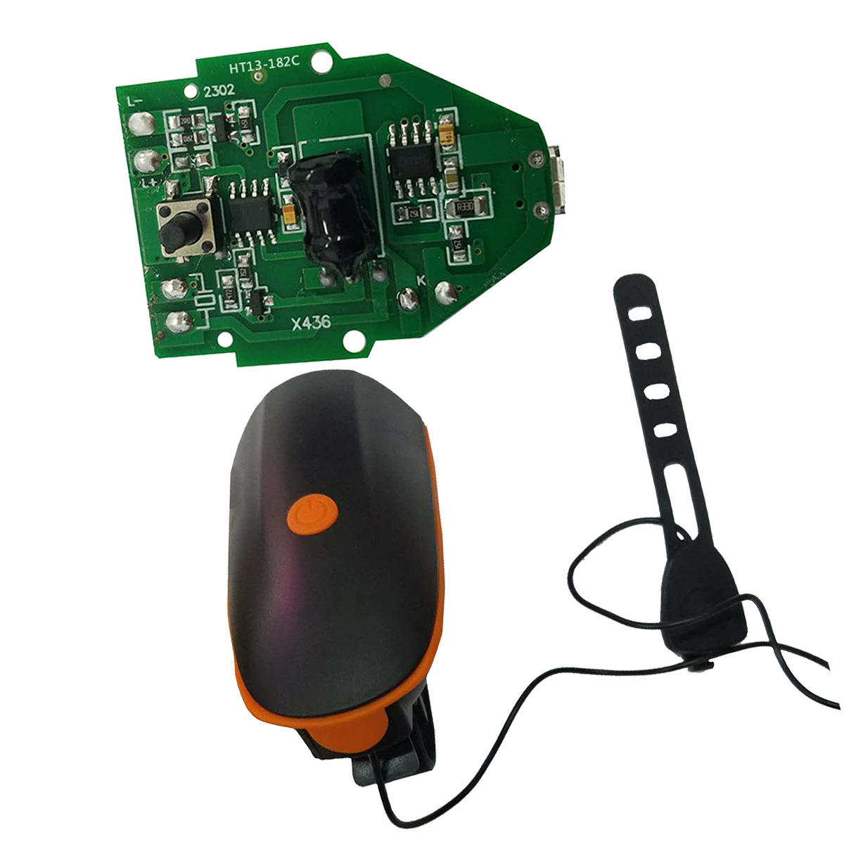 HT13-182C 山地自行车灯单车USB充电带喇叭前灯夜骑