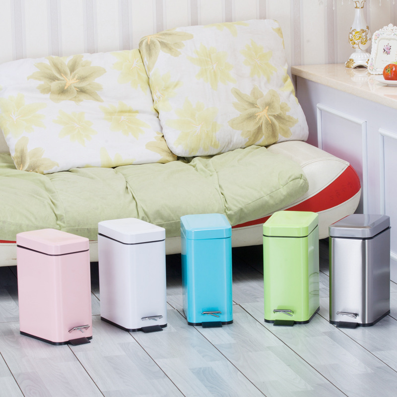 垃圾桶不锈钢脚踏款家用卫生间用款5升