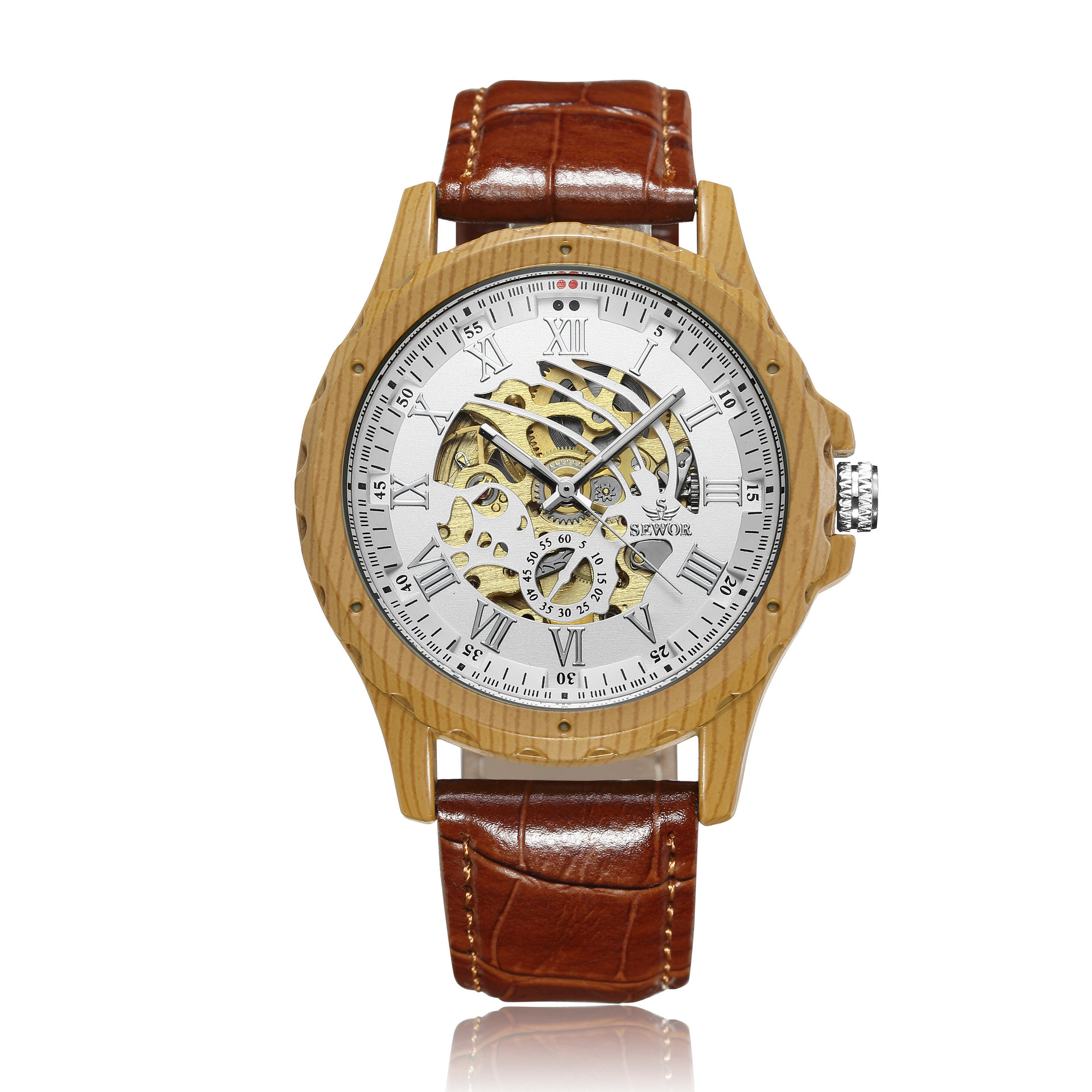 Wooden Automatic Mechanical Watch 2