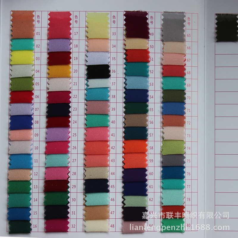 时尚女装连衣裙面料 多色供应 现货直销100%涤纶50D雪纺珠 28T